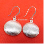 Matte Finish Earring O - SDE818-925 Sterling Silver n Matte Finish Stunning Earring