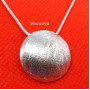 Matte Finish Silver Pendant A - SD758-Matte Finish 925 Sterling Silver Elegant Pendant