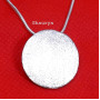 Matte Finish Silver Pendant C - SD758-Matte Finish 925 Sterling Silver Elegant Pendant