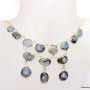 20 inch Labradorite Cut B - SGN985-Semiprecious Cut Gemstone with 20 inch 925 Silver Gold Pl