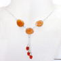 18 inch Cocktail Agate A - SCN991-18 inch Fancy Chain Necklace 925 Sterling Silver with Gen
