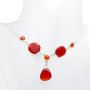19 inch Carnelian Cut B - SCN990-Semiprecious Cut Gemstone 925 Silver Manufacturer 19 inch