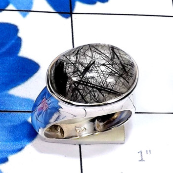 Black Rutile E - SCR906-Cab Gemstone 925 Silver Manufacturer Beautiful Casting Ri