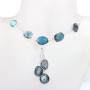 18 inch Labradorite F - SCN982-Semiprecious Cut Gemstone 925 Sterling Silver 18 inch Bez