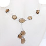 18 inch Smokey B - SCN980-Genuine Cut Gemstone 925 Silver Manufacturer 18 inch Beze