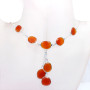 18 inch Carnelian Cut E - SCN980-Genuine Cut Gemstone 925 Silver Manufacturer 18 inch Beze
