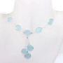 18 inch Aqua Hydro F - SCN980-Genuine Cut Gemstone 925 Silver Manufacturer 18 inch Beze