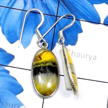 Eclipse H - BZE924-Semiprecious Cut n Cab Gemstone 925 Silver Lightweight Pl