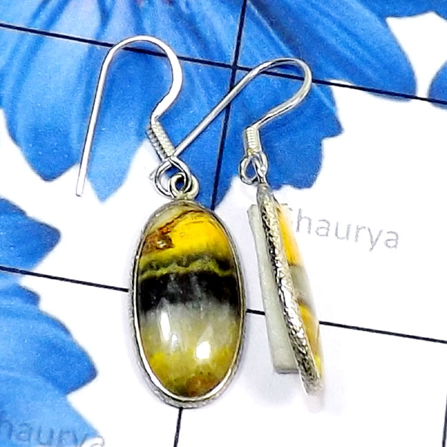 Eclipse H - BZE924-Semiprecious Cut n Cab Gemstone 925 Silver Lightweight Pl Eclipse H - BZE924-Semiprecious Cut n Cab Gemstone 925 Silver Lightweight Pl