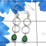 Emerald Corundum B - SDE815-Genuine Cut n Cab Gemstone 925 Silver Handmade Designer E