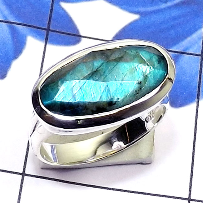 Labradorite Cut F - PSR882-Genuine Cut n Cab Gemstone 925 Silver Manufacturer Handma