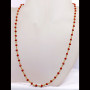 36 inch Red Hydro B - BDN971-Lab Created Beautiful Beads with Brass Gold Plated 18 inc