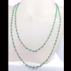 36 inch Chalcedony Hydro B - BDN970-36 inch Brass Gold Plated Vermeil Lab Created Hydro Beads