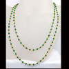 36 inch Green Hydro O - BDN970-36 inch Brass Gold Plated Vermeil Lab Created Hydro Beads