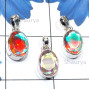 3 Pcs Rainbow Mystic E - SVP868-925 Sterling Silver 3 Pcs Rainbow Mystic Lightweight Smal