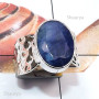 Blue Sapphire Corundum O - RSS995-Sterling 925 Silver Semiprecious Gemstone Handmade Fancy