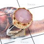 Pink Onyx I - STR964-Sterling 925 Silver with Brass Semiprecious Gemstone Tow