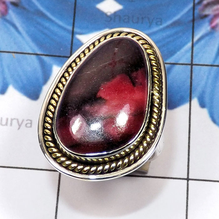 Rhodonite O - STR951-Rhodonite, Shungite, Crack Stone, Biggs Jasper, Pietersit