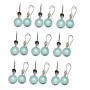 10 Pairs Aqua Chalcedony A - WSL995- Vintage Designer Bezel Earrings wholesale combo lots