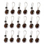 10 Pairs smokey quartz cut E - WSL995- Vintage Designer Bezel Earrings wholesale combo lots