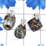 3 Pcs Astrophyllite Rough C - SDP862-Semiprecious Rough Gemstone 925 Sterling Silver 3 Pcs Dri