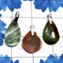 3 Pcs Chrysoprace, Petrified wood, n Seraphinite Rough D - SDP862-Semiprecious Rough Gemstone 925 Sterling Silver 3 Pcs Dri