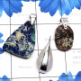 3 Pcs Azurite Druzy, Rainbow, Astrophyllite Rough I - SDP862-Semiprecious Rough Gemstone 925 Sterling Silver 3 Pcs Dri