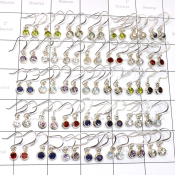 35 Pair Multi Cut Earring O - WSL992-Genuine Gemstone with 925 Sterling Earring, Pendant, Ring 35 Pair Multi Cut Earring O - WSL992-Genuine Gemstone with 925 Sterling Earring, Pendant, Ring
