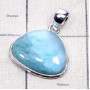 Larimar A - LDS986-Sterling 925 Silver Manufacturer Genuine Cab Larimar Char