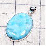 Larimar B - LDS983-Huge Larimar Genuine Gemstone Made in 925 Silver Chunky P