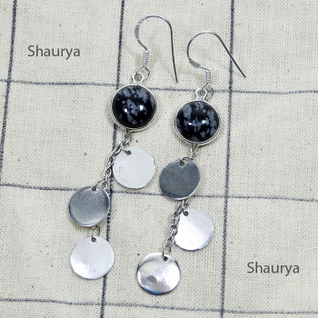 Snow Flack D - BZE970-Beautiful Snow Flack Gemstone 925 Sterling Silver Fancy B
