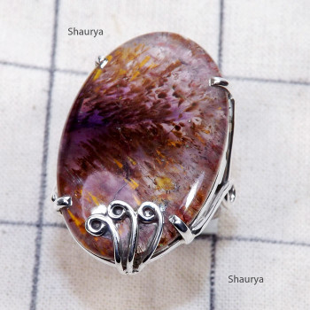 Cacoxenite G - SDR787-Green Swiss Opal, Print Stone, Scenic Agate, Pink Opal, V