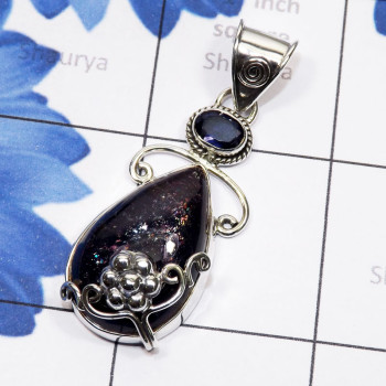 Iolite Cab A - SSP932-925 Silver Manufacturer Handmade New Design with 925 Silv Iolite Cab A - SSP932-925 Silver Manufacturer Handmade New Design with 925 Silv