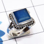 Blue Sapphire Corundum C - SDR779-Genuine Gemstone Made in 925 Silver Designer Ring