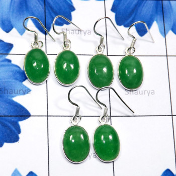 3 Pair Canadian Green Jade F - BZE855-Canadian Green Jade 3 Pair 925 Silver Bezel Earrings Lot 3 Pair Canadian Green Jade F - BZE855-Canadian Green Jade 3 Pair 925 Silver Bezel Earrings Lot
