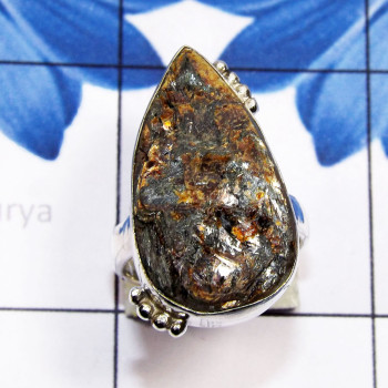 Astrophyllite Druzy C - DAS996-Astrophyllite Druzy 925 Sterling Silver Handmade Wholesal