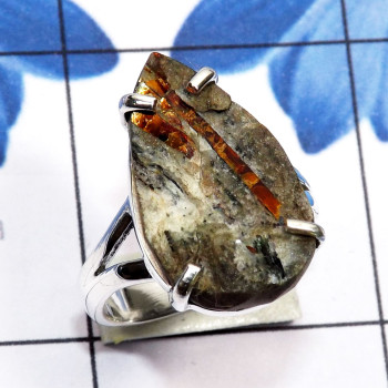 Astrophyllite Druzy D - DAS996-Astrophyllite Druzy 925 Sterling Silver Handmade Wholesal