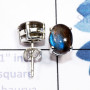 Labradorite cab O - SSE961-7x9mm Oval Multi Cabochon Gemstone 925 Silver Handmade Wh