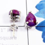 Purple Turquoise B - SSE957-7x10mm Pear Drop Cab Multi Gemstone 925 Silver Lightweigh
