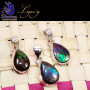 3 Pcs Ammolite O - ALG968-Color Changing Ammolite Gemstone 925 Sterling Silver 3 Pc
