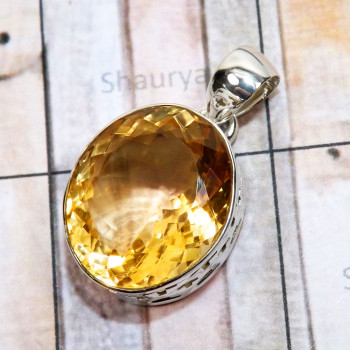 Citrine F - SD695-925 Sterling Silver Handmade Design with Faceted Citrine G