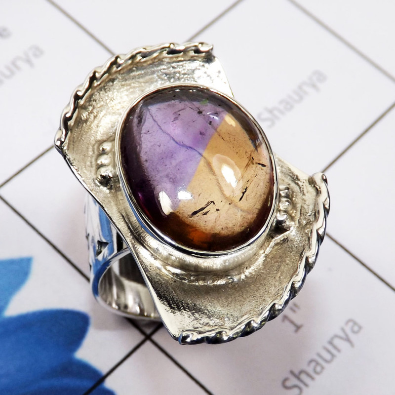 Ametrine Amethyst D - RSS979-Cabochon Multi Gemstone 925 Sterling Silver Handmade Whol Ametrine Amethyst D - RSS979-Cabochon Multi Gemstone 925 Sterling Silver Handmade Whol