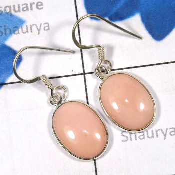 Pink Opal Earring C - SBP923-Factory made Earring Pendant Bracelet Set Pink Opal 925 S
