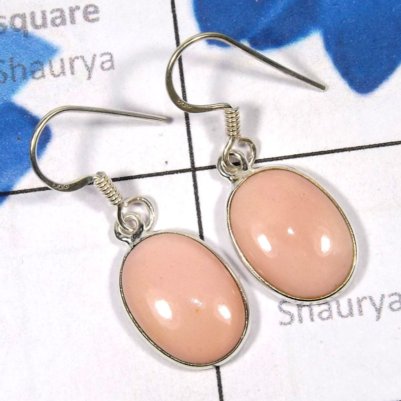 Pink Opal Earring C - SBP923-Factory made Earring Pendant Bracelet Set Pink Opal 925 S Pink Opal Earring C - SBP923-Factory made Earring Pendant Bracelet Set Pink Opal 925 S