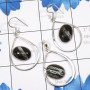 2 Pcs Seraphinite Set A - SBP919-Wholesale Bejal Bracelet Earring Pendant 925 Sterling Sil