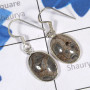 Mashroom Pyrite Earring B - SBP908-Mashroom Pyrite Earring Pendant Bracelet Bejal Set 925 St