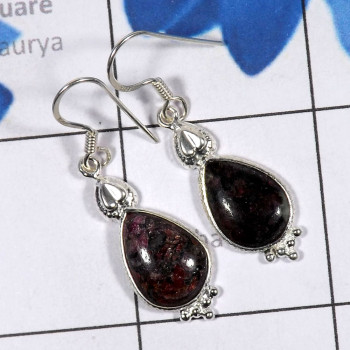 Eudialyte Earring E - SBP904-Bejal Eudialyte 925 Sterling Silver Handmade Jewellery Co Eudialyte Earring E - SBP904-Bejal Eudialyte 925 Sterling Silver Handmade Jewellery Co