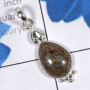 Mashroom Pyrite Pendant A - SBP903-Factoty Made Bejal Mashroom Pyrite Handmade 925 Sterling