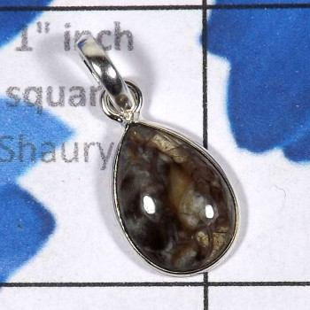Mashroom Pyrite Pendant B - SBP903-Factoty Made Bejal Mashroom Pyrite Handmade 925 Sterling