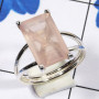 Rose Quartz B - SPR961-Octo Prong Setting Ring 925 Sterling Silver Jewellery